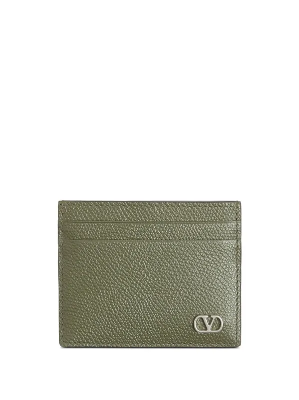 Vlogo Signature Garnet Calfskin Card Holder - Valentino Garavani