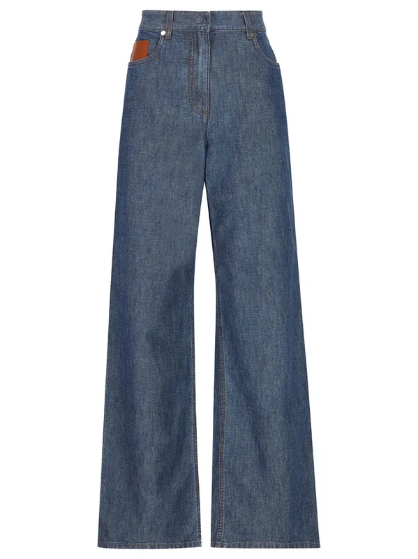 Ff Chambray Long Jeans - Fendi