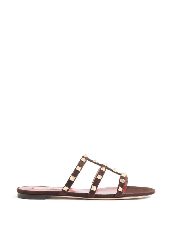 Rockstud Leather Sandals - Valentino Garavani