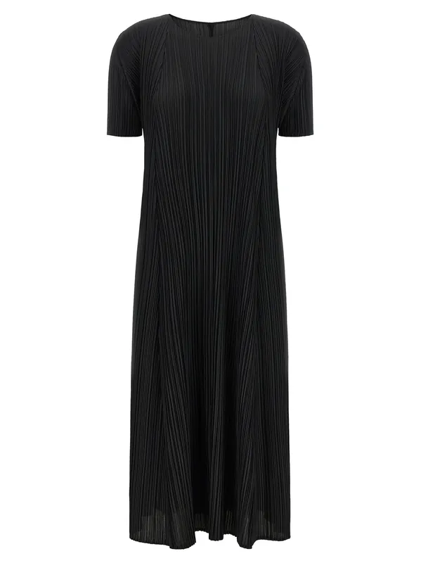 Mellow Pleats Dresses Black - Pleats Please Issey Miyake