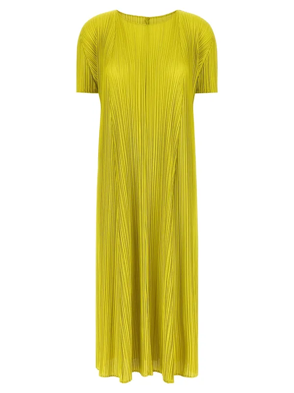 Mellow Pleats Dresses Green - Pleats Please Issey Miyake