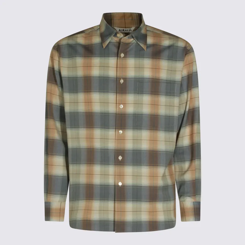 Shirts Light Brown Check - Auralee