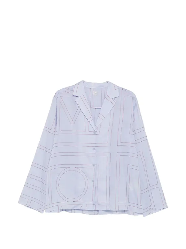 Cotton Blend Pajama Shirt - Toteme