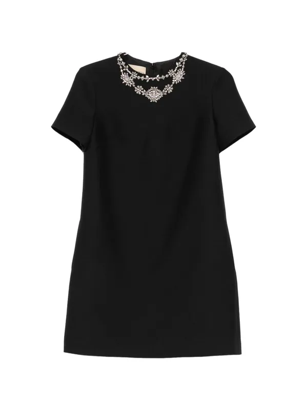 Wool And Silk Blend Mini Dress - Valentino Garavani