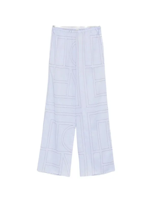Cotton Blend Pajama Trousers - Toteme