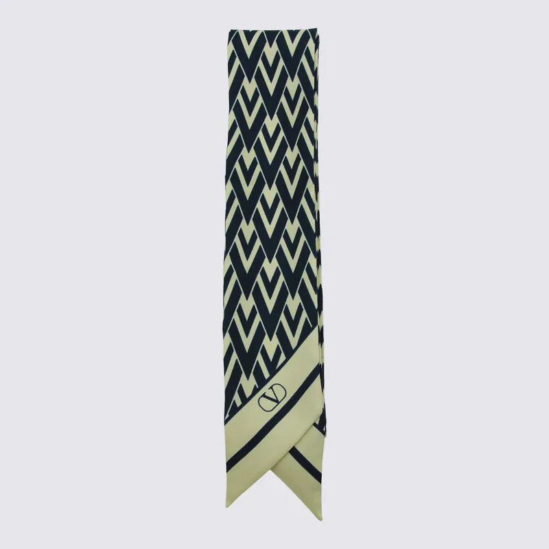 Scarfs Avorio/Blu Navy - Valentino Garavani