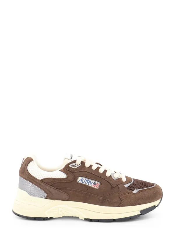 Hyperway Low Mesh And Suede Snrakers With Iconic Side Logo - Autry
