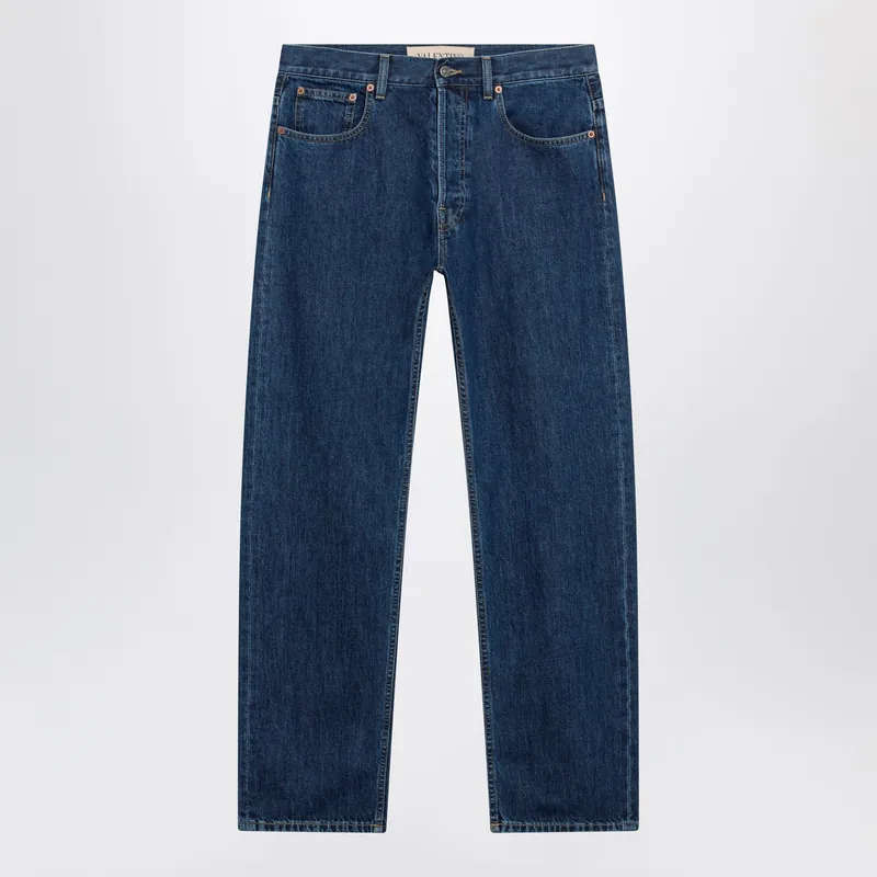 Blue Jeans With Vlogo Detail - Valentino Garavani