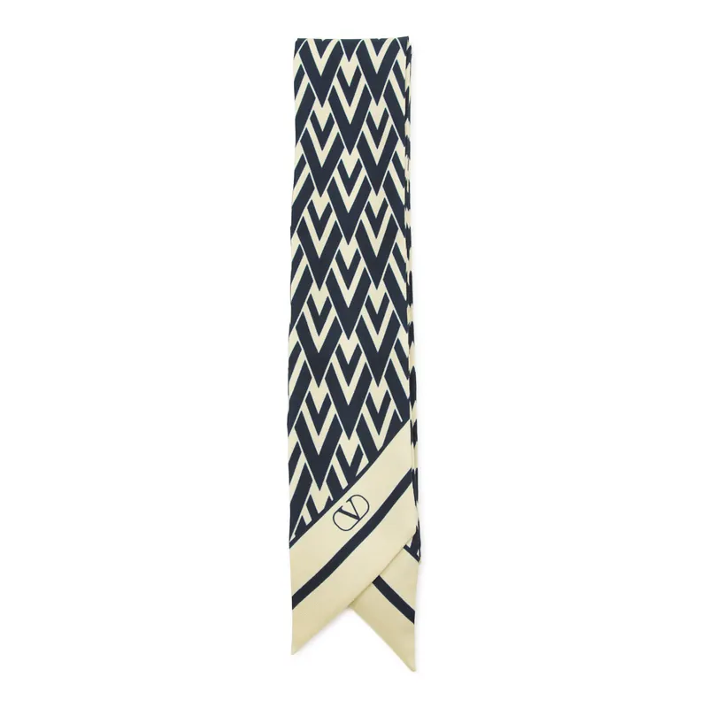 Scarfs Avorio/Blu Navy - Valentino Garavani