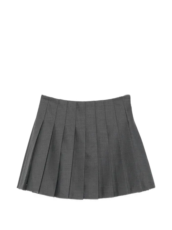 Wool Pleated Mini Skirt - Self-Portrait