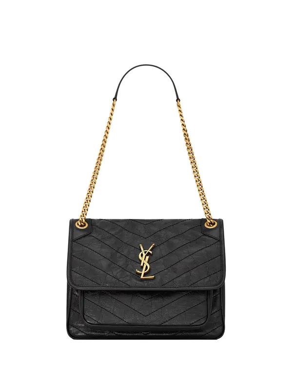 Niki Medium Soft Bag In Vintage Leather - Saint Laurent