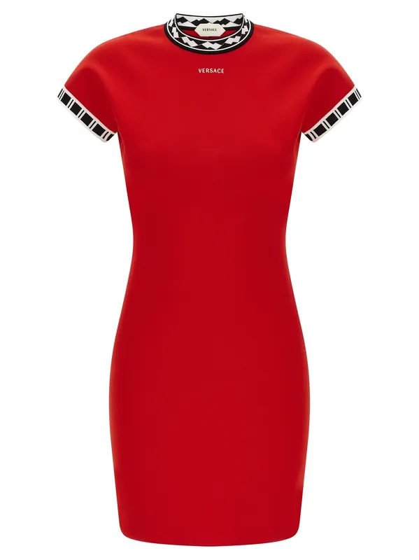 Versace Logo Dresses Red