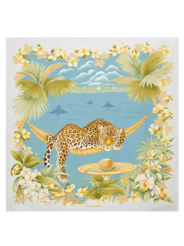 Jungle Print Silk Scarf - Ferragamo