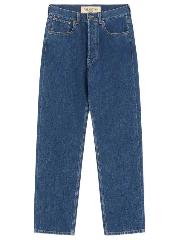 Valentino Denim Trousers With Vgold - Valentino Garavani