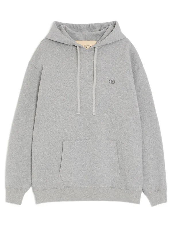 Valentino Cotton Hoodie With Vlogo Embroidery - Valentino Garavani