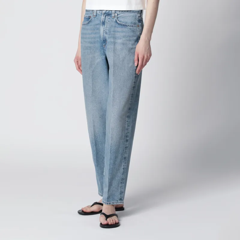 80's Pleated Jeans In Indigo Denim - Agolde