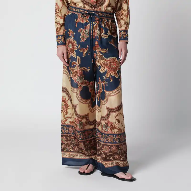 Aster Navy Jacobean Trousers - Zimmermann