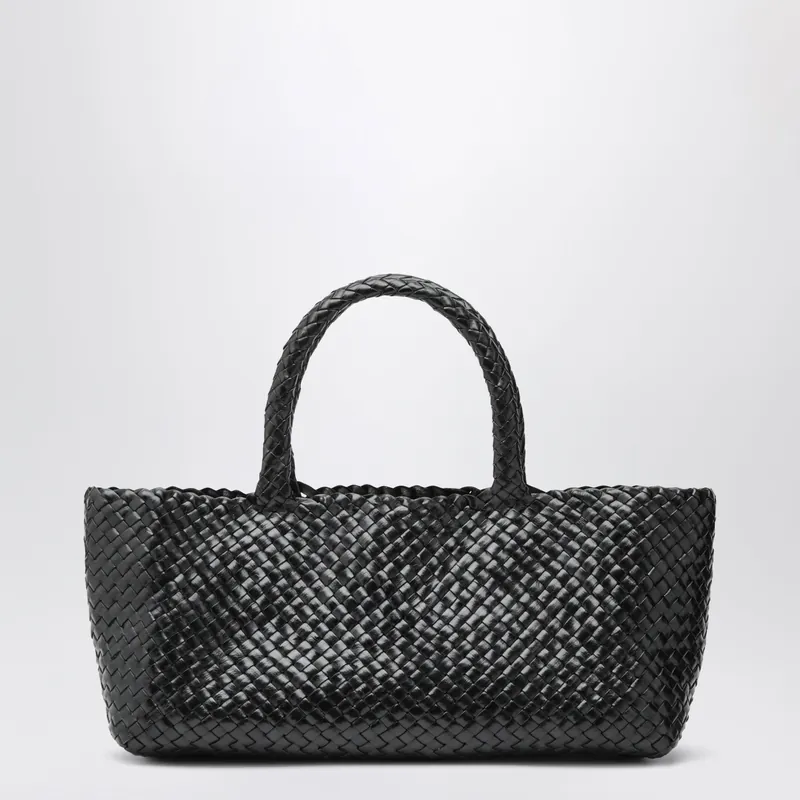 Rio Bag In Woven Black Leather - Manebí