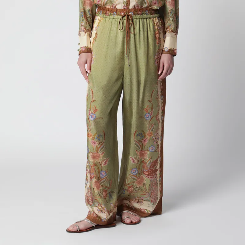 Indra Relaxed Trousers With Floral Print - Zimmermann