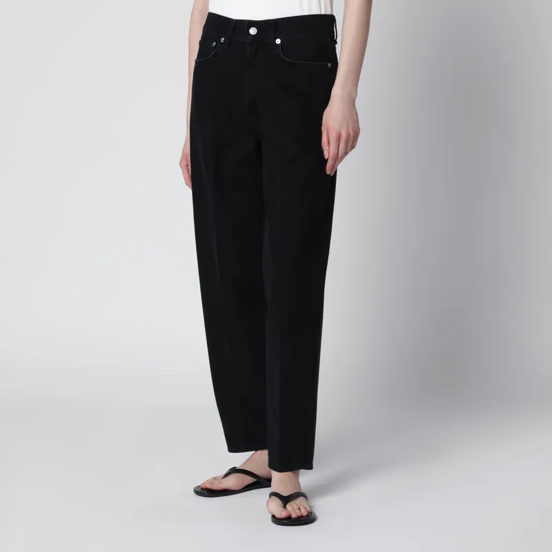 80's Straight-Leg Jeans In Black Denim