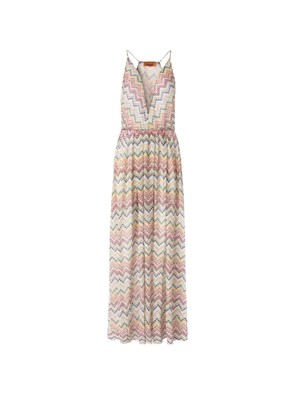 Zig-Zag Print Beach Robe
