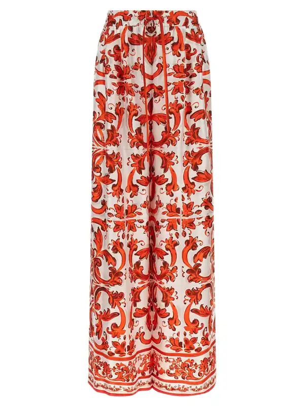 Maiolica Pants Orange - Dolce & Gabbana