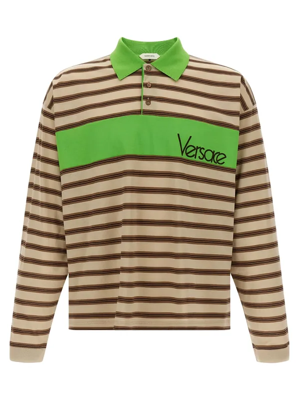 Intarsia Shirt Polo Multicolor - Versace