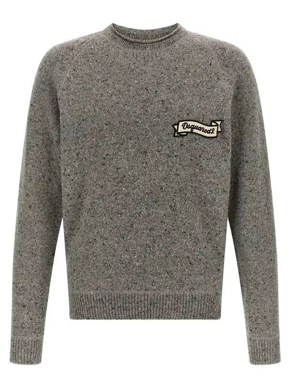 Knop Yarn Sweaters And Cardigans Gray - Dsquared2
