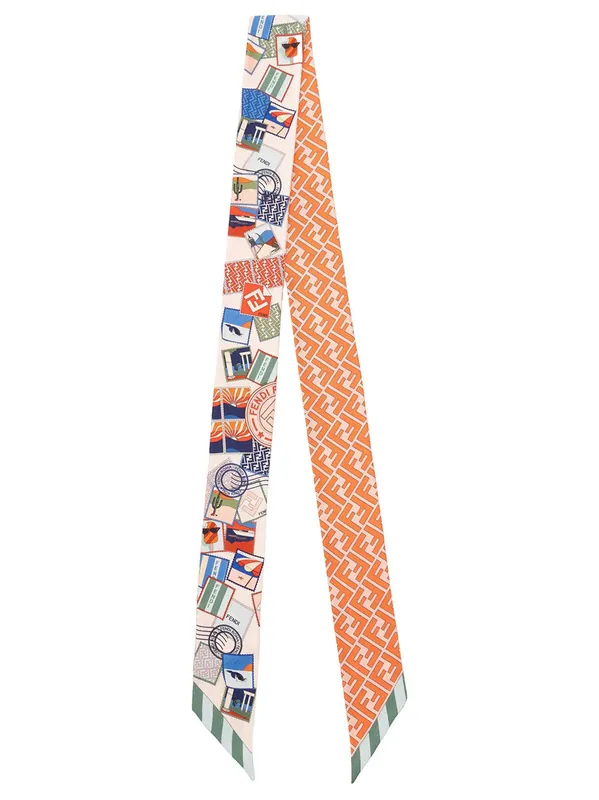 Multicolor Printed Silk Bandeau - Fendi