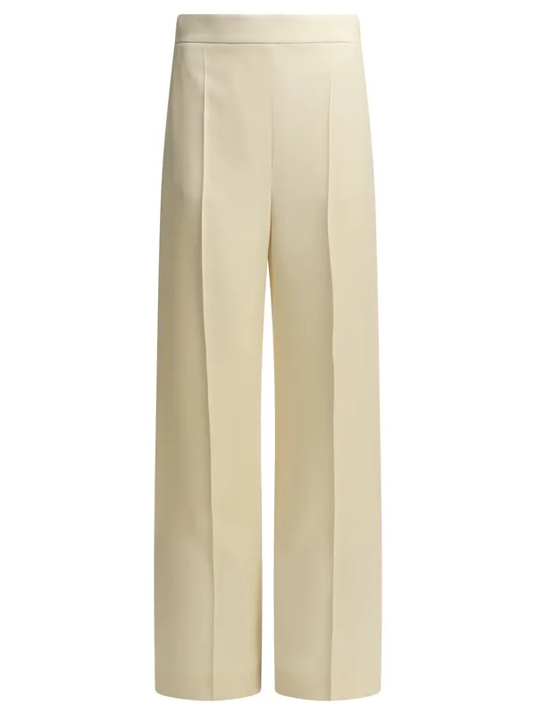 Silk Tailored Pants Trousers White - Valentino Garavani
