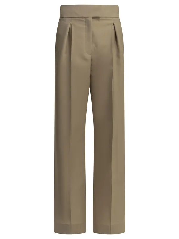 Tailored Mohair Pants Trousers Beige - Valentino Garavani