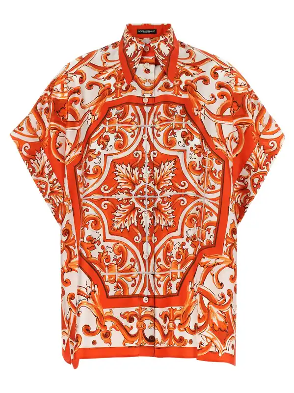 Maiolica Shirt And Blouse Orange - Dolce & Gabbana