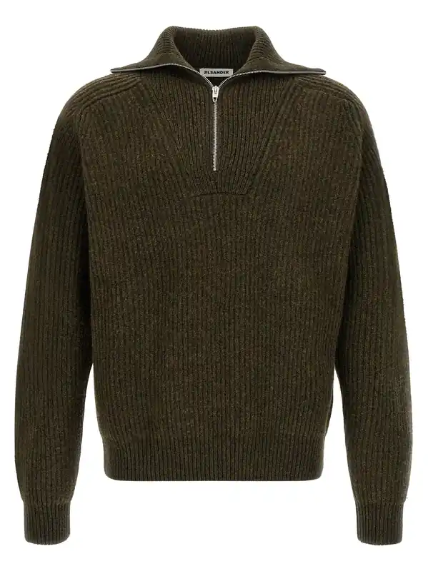 Half-Zip Sweater Sweaters And Cardigans Green