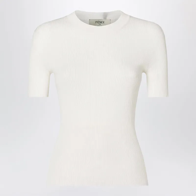 White Jumper With The Fendi 1925 Stamp Motif