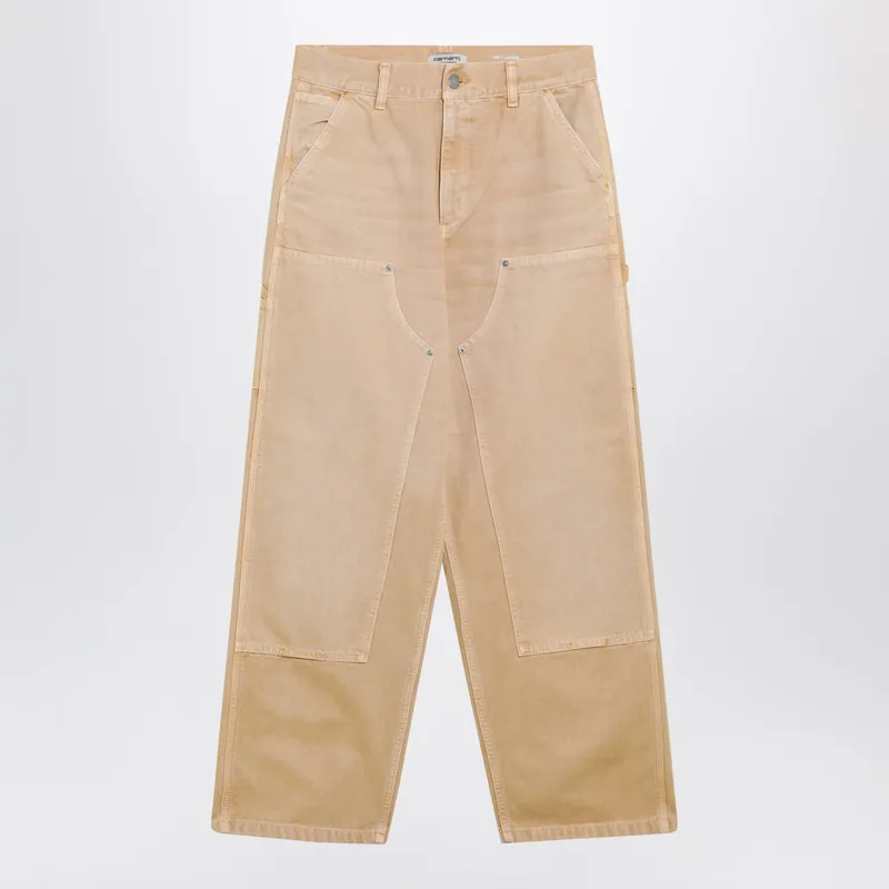 Women’s Brandon Double Knee Wide-Leg Canvas Pants In Dusty Brown
