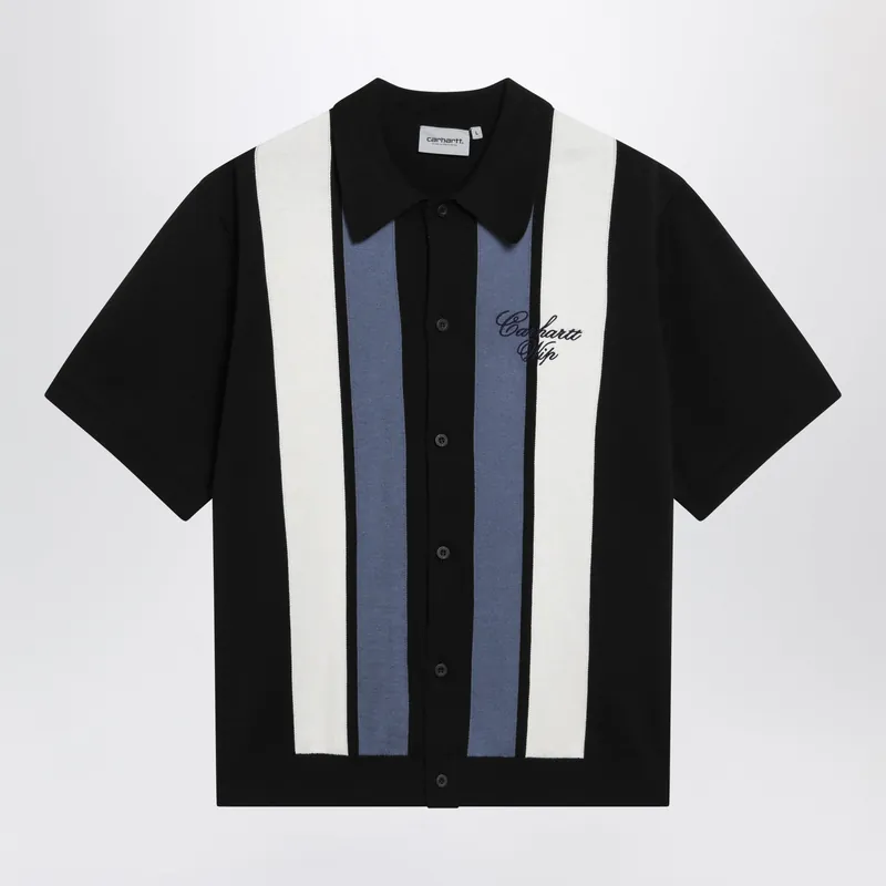 Black Striped S/S Mello Knit Shirt - Carhartt Wip