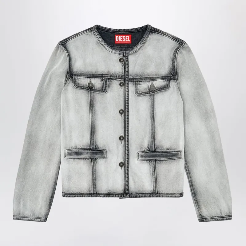 Grey De-Grafy Skeleton Denim Jacket
