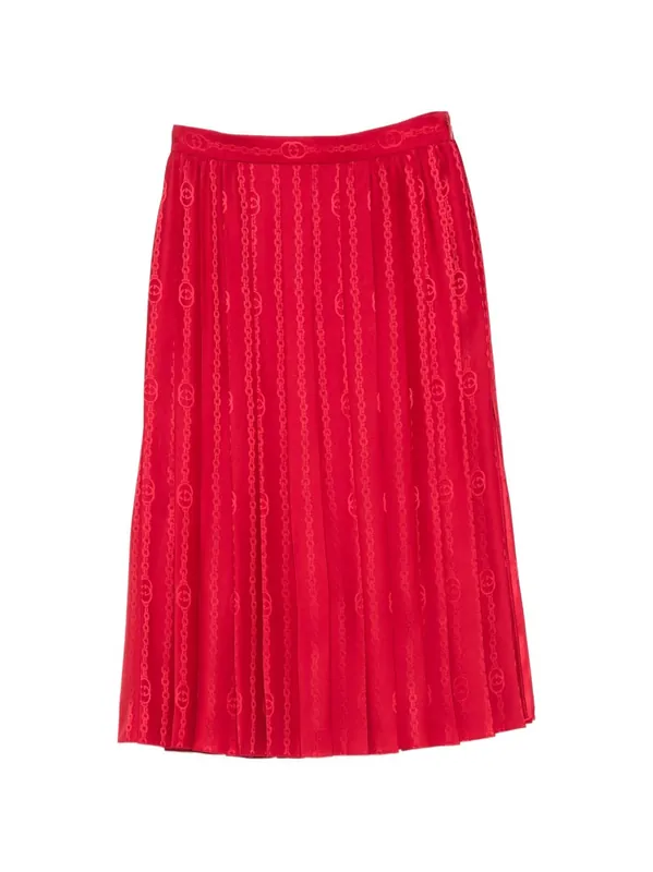 Silk Midi Skirt - Gucci