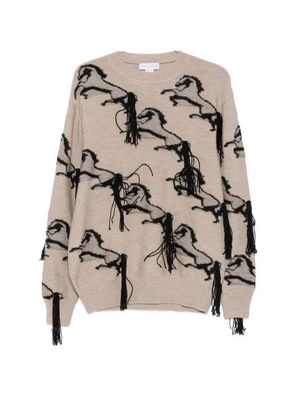 Embroidered Horse Wool Jumper - Stella McCartney