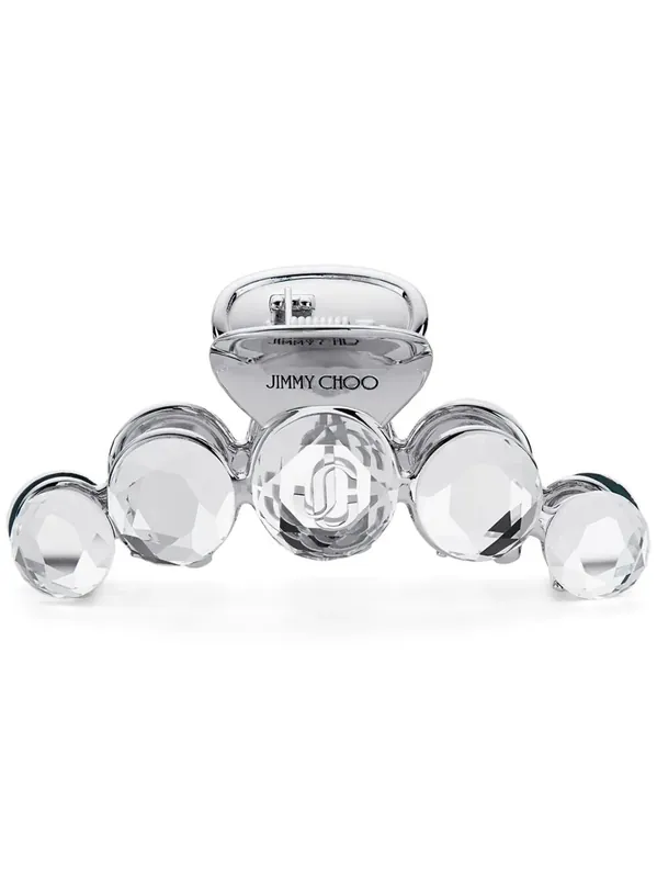 Silver-Finish Crystal Claw Hair Clip