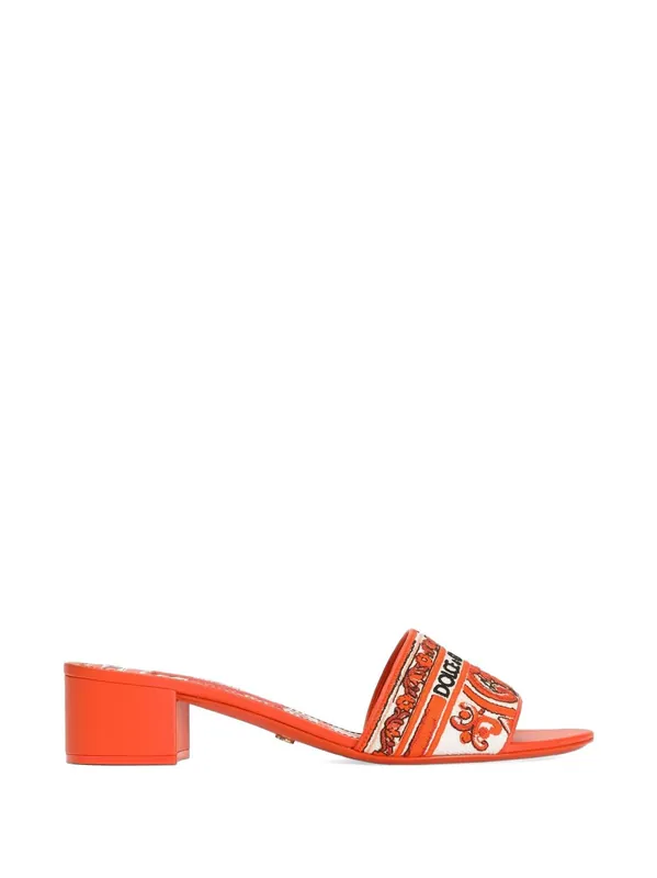 Maiolica Print Mules - Dolce & Gabbana