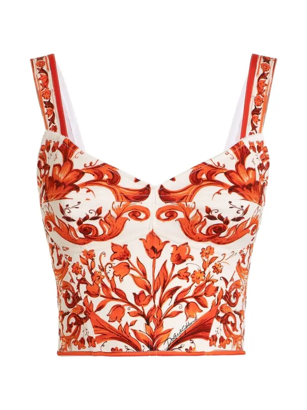 Maiolica Print Silk Top - Dolce & Gabbana