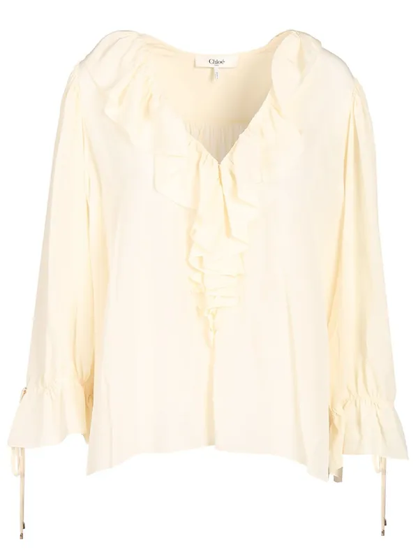 Long-Sleeved Shirt Knitwear White