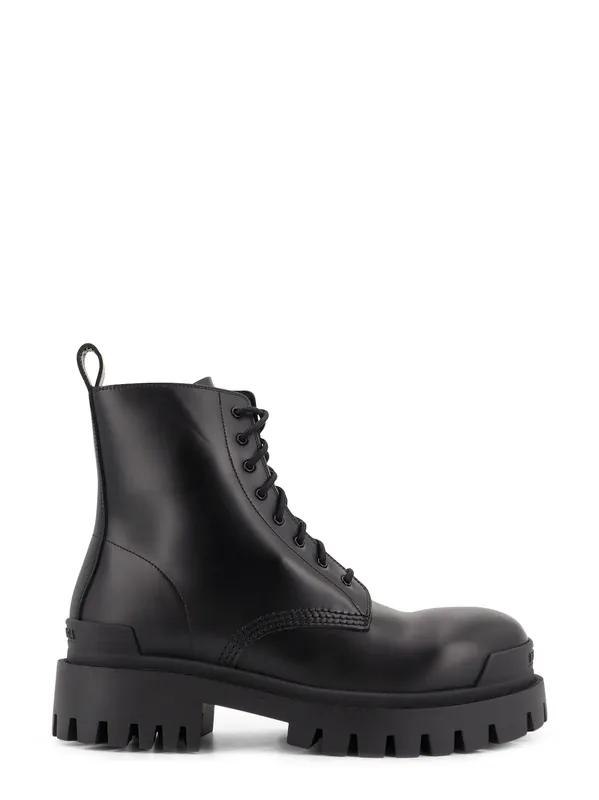 Leather Boots With Maxi Rubber Sole - Balenciaga