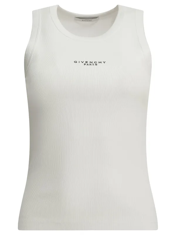 Logo Tank Top Tops White - Givenchy