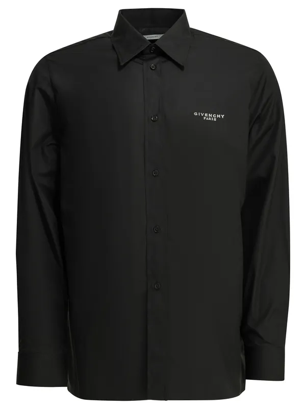 Camicia Casual Con Logo Shirts Black - Givenchy