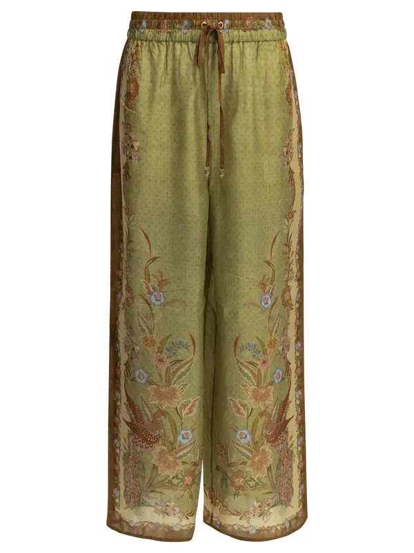 Indra Relaxed Trousers Green - Zimmermann