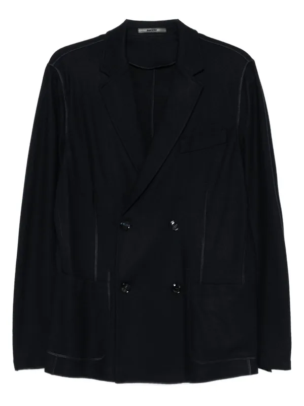 Cashmere Double-Breasted Blazer Jacket