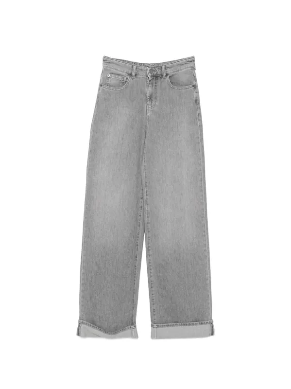 Wide-Leg Denim Jeans