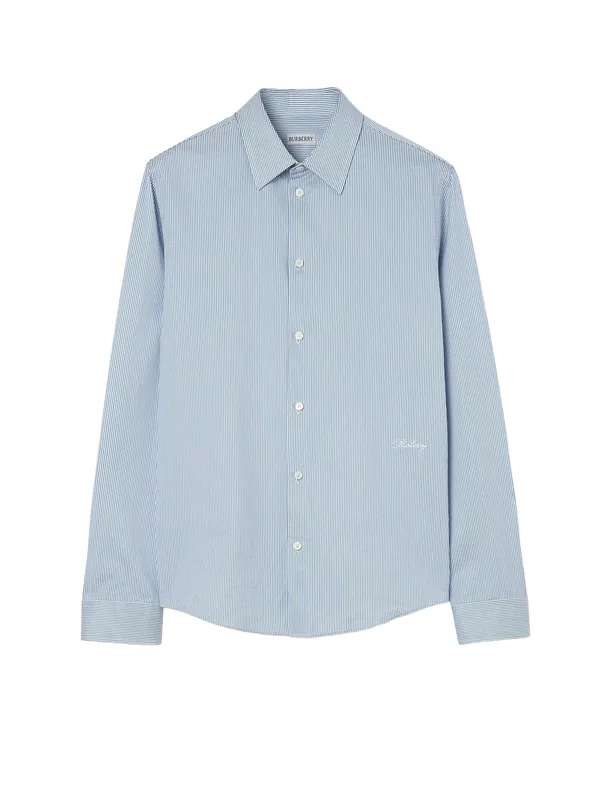Striped Cotton Shirt - Burberry